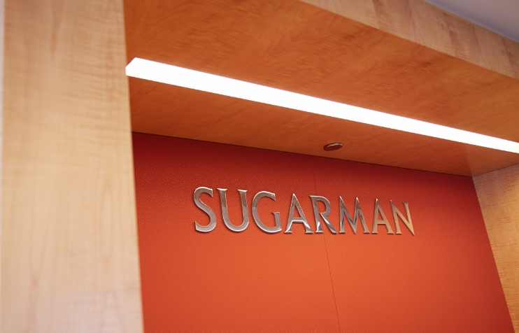 Sugarman logo on wall