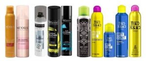 Various dry shampoo bottles