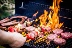 Summer Grilling Safety - food on the grill