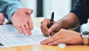 client signing contract